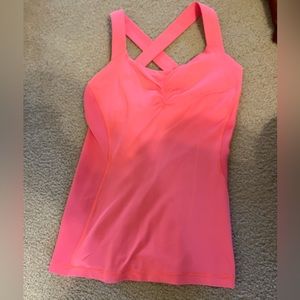 Pink lululemon tank top